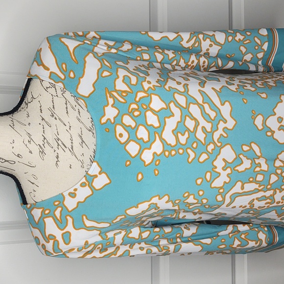 MICHAEL🌊Michael Kors Aegean Aqua Sheath Dress, size Large, 🆕 - Picture 2 of 11